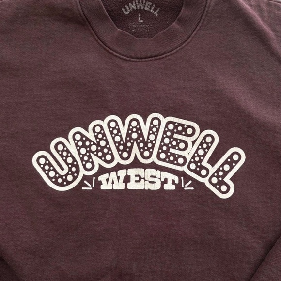 UNWELL West Tour 2024 Medium Brown Sweatshirt - Picture 3 of 4